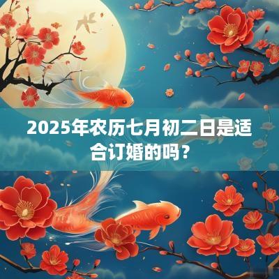 2025年农历七月初二日是适合订婚的吗？