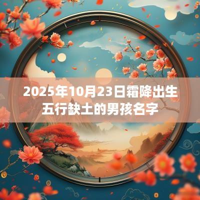 2025年10月23日霜降出生五行缺土的男孩名字
