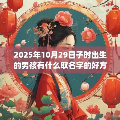 2025年10月29日子时出生的男孩有什么取名字的好方法