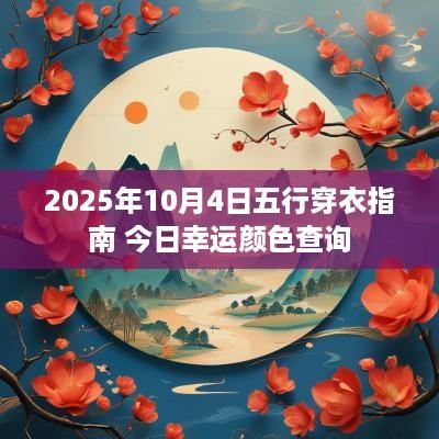 2025年10月4日五行穿衣指南 今日幸运颜色查询