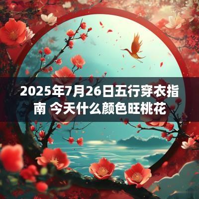 2025年7月26日五行穿衣指南 今天什么颜色旺桃花