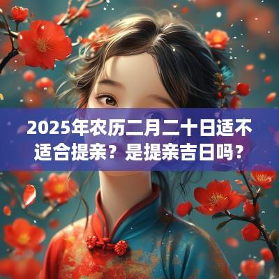 2025年农历二月二十日适不适合提亲？是提亲吉日吗？