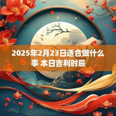 2025年2月23日适合做什么事 本日吉利时辰