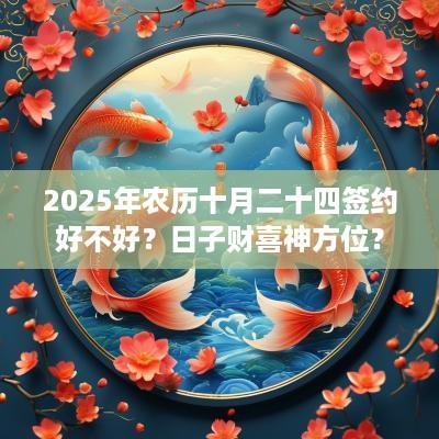 2025年农历十月二十四签约好不好？日子财喜神方位？