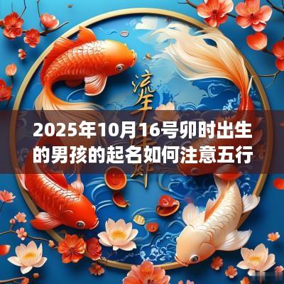 2025年10月16号卯时出生的男孩的起名如何注意五行