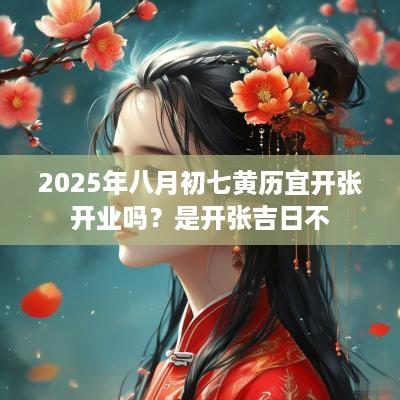 2025年八月初七黄历宜开张开业吗？是开张吉日不