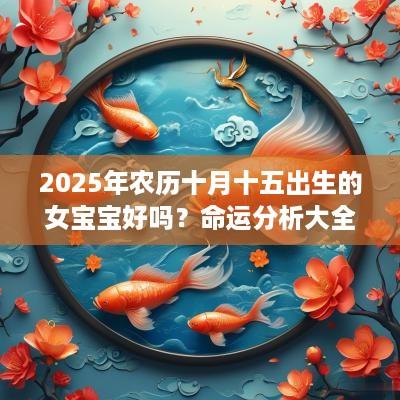 2025年农历十月十五出生的女宝宝好吗？命运分析大全