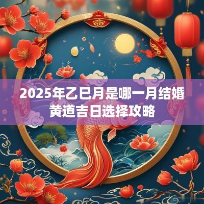 2025年乙巳月是哪一月结婚黄道吉日选择攻略