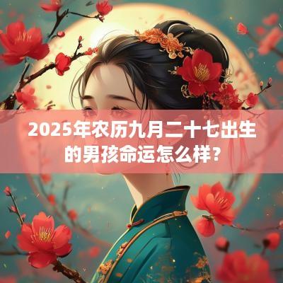2025年农历九月二十七出生的男孩命运怎么样？