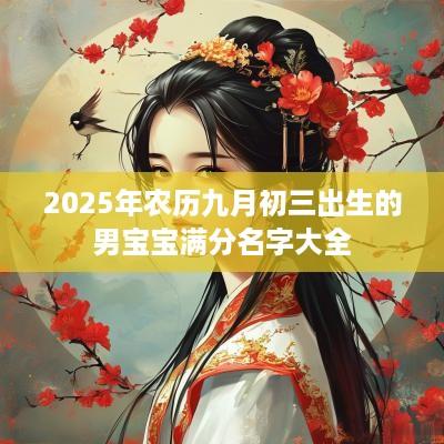 2025年农历九月初三出生的男宝宝满分名字大全