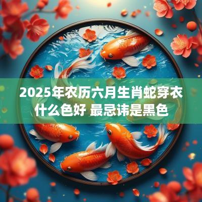 2025年农历六月生肖蛇穿衣什么色好 最忌讳是黑色