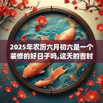 2025年农历六月初六是一个装修的好日子吗,这天的吉时有哪些？