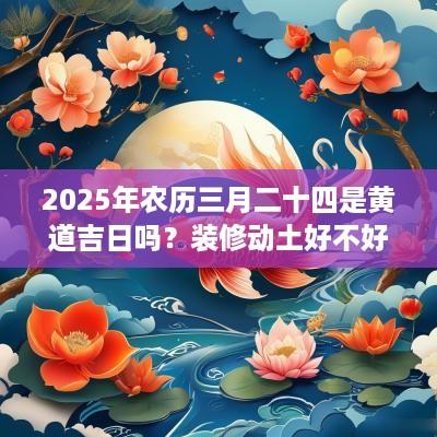 2025年农历三月二十四是黄道吉日吗？装修动土好不好？