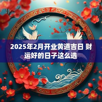 2025年2月开业黄道吉日 财运好的日子这么选