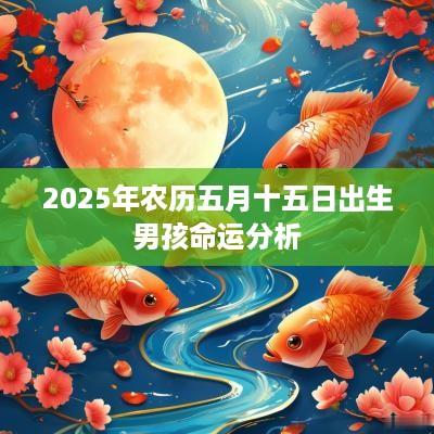 2025年农历五月十五日出生男孩命运分析