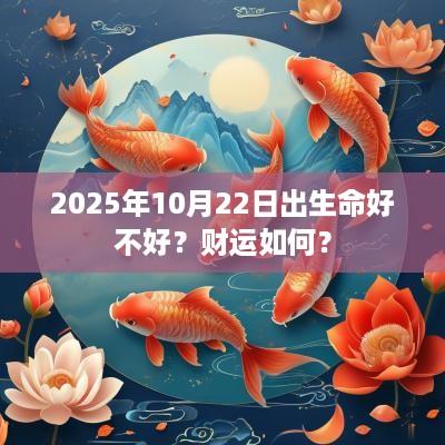 2025年10月22日出生命好不好？财运如何？