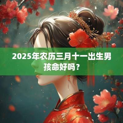2025年农历三月十一出生男孩命好吗？