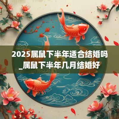2025属鼠下半年适合结婚吗_属鼠下半年几月结婚好
