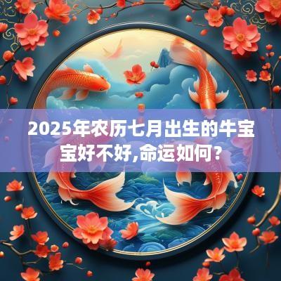 2025年农历七月出生的牛宝宝好不好,命运如何？