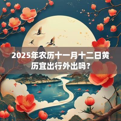 2025年农历十一月十二日黄历宜出行外出吗？