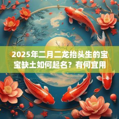 2025年二月二龙抬头生的宝宝缺土如何起名？有何宜用字？