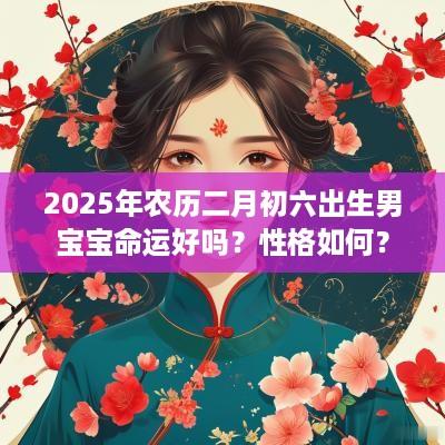 2025年农历二月初六出生男宝宝命运好吗？性格如何？