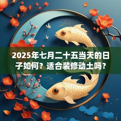 2025年七月二十五当天的日子如何？适合装修动土吗？