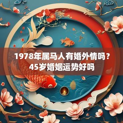1978年属马人有婚外情吗？45岁婚姻运势好吗