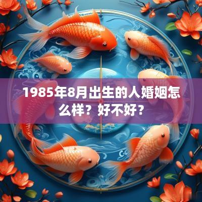 1985年8月出生的人婚姻怎么样？好不好？