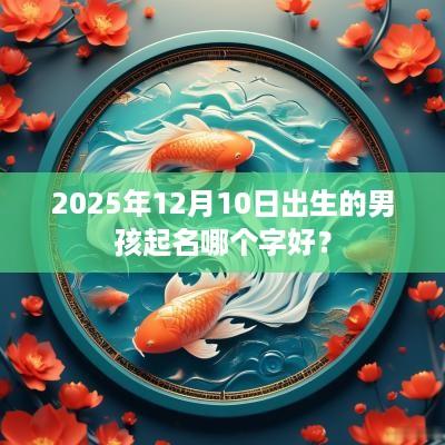 2025年12月10日出生的男孩起名哪个字好？