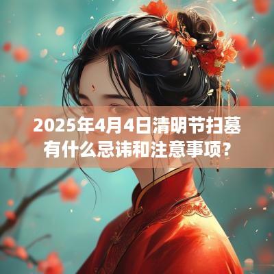 2025年4月4日清明节扫墓有什么忌讳和注意事项？