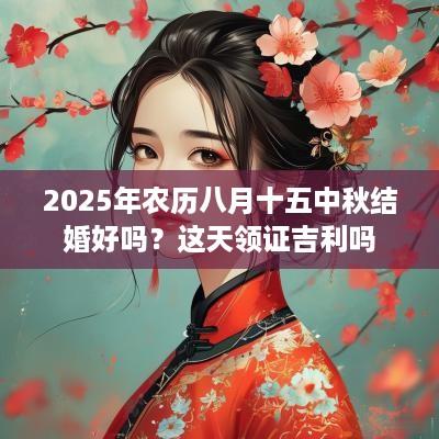 2025年农历八月十五中秋结婚好吗？这天领证吉利吗