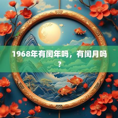 1968年有闰年吗，有闰月吗？