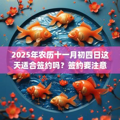 2025年农历十一月初四日这天适合签约吗？签约要注意什么？