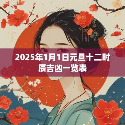 2025年1月1日元旦十二时辰吉凶一览表