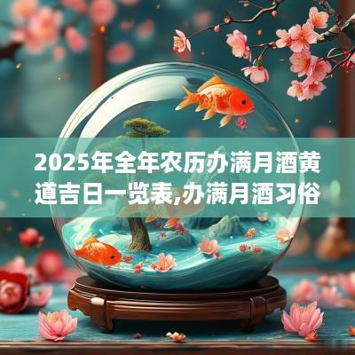 2025年全年农历办满月酒黄道吉日一览表,办满月酒习俗