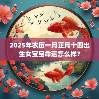 2025年农历一月正月十四出生女宝宝命运怎么样？