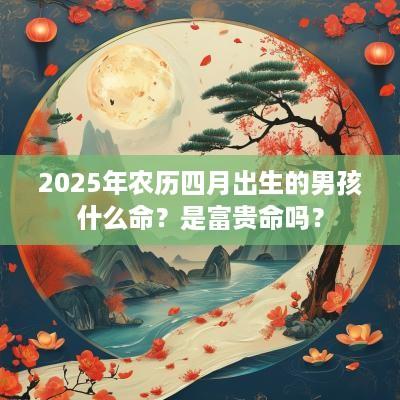 2025年农历四月出生的男孩什么命？是富贵命吗？