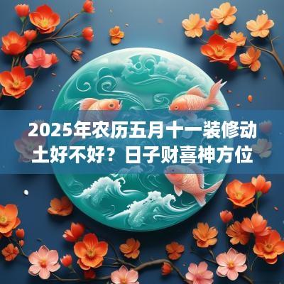 2025年农历五月十一装修动土好不好？日子财喜神方位？