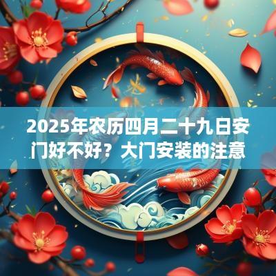 2025年农历四月二十九日安门好不好？大门安装的注意事项