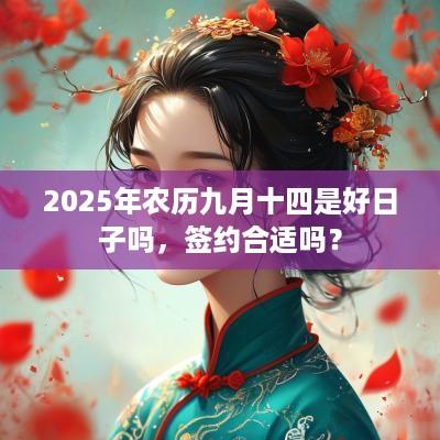 2025年农历九月十四是好日子吗，签约合适吗？