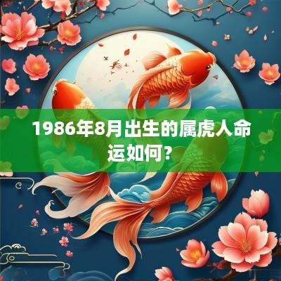 1986年8月出生的属虎人命运如何？