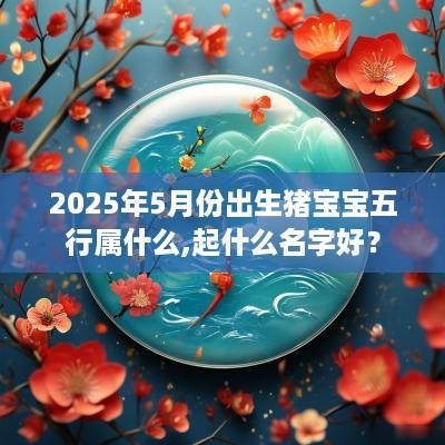 2025年5月份出生猪宝宝五行属什么,起什么名字好？