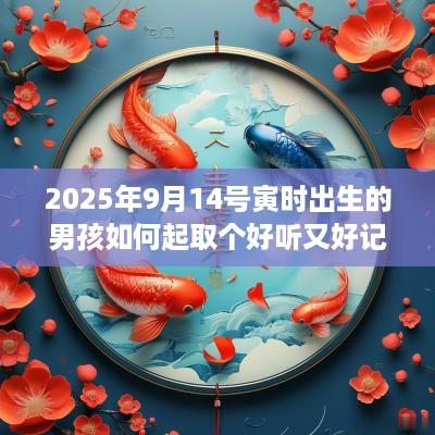 2025年9月14号寅时出生的男孩如何起取个好听又好记的名字