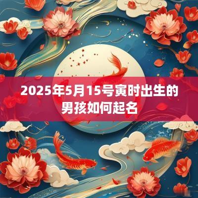 2025年5月15号寅时出生的男孩如何起名