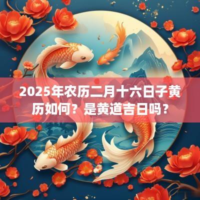 2025年农历二月十六日子黄历如何？是黄道吉日吗？