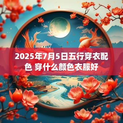 2025年7月5日五行穿衣配色 穿什么颜色衣服好