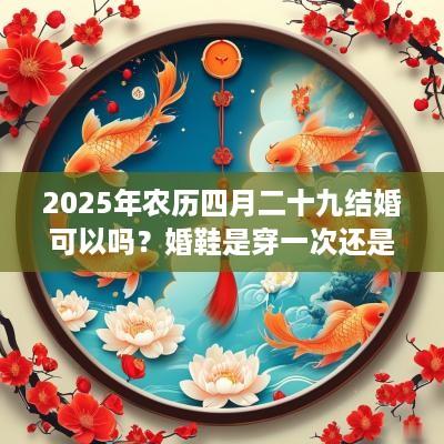 2025年农历四月二十九结婚可以吗？婚鞋是穿一次还是穿坏？