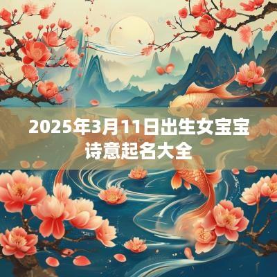 2025年3月11日出生女宝宝诗意起名大全