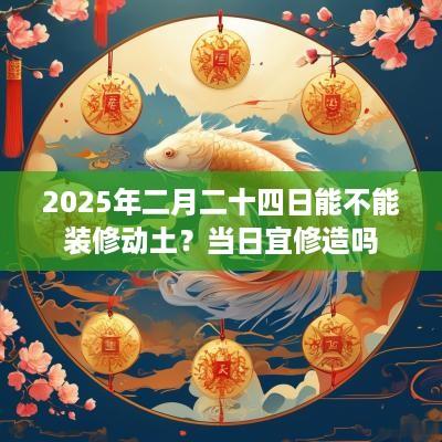 2025年二月二十四日能不能装修动土？当日宜修造吗